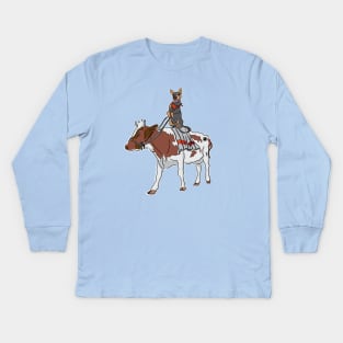 Country Cattle Dog Kids Long Sleeve T-Shirt